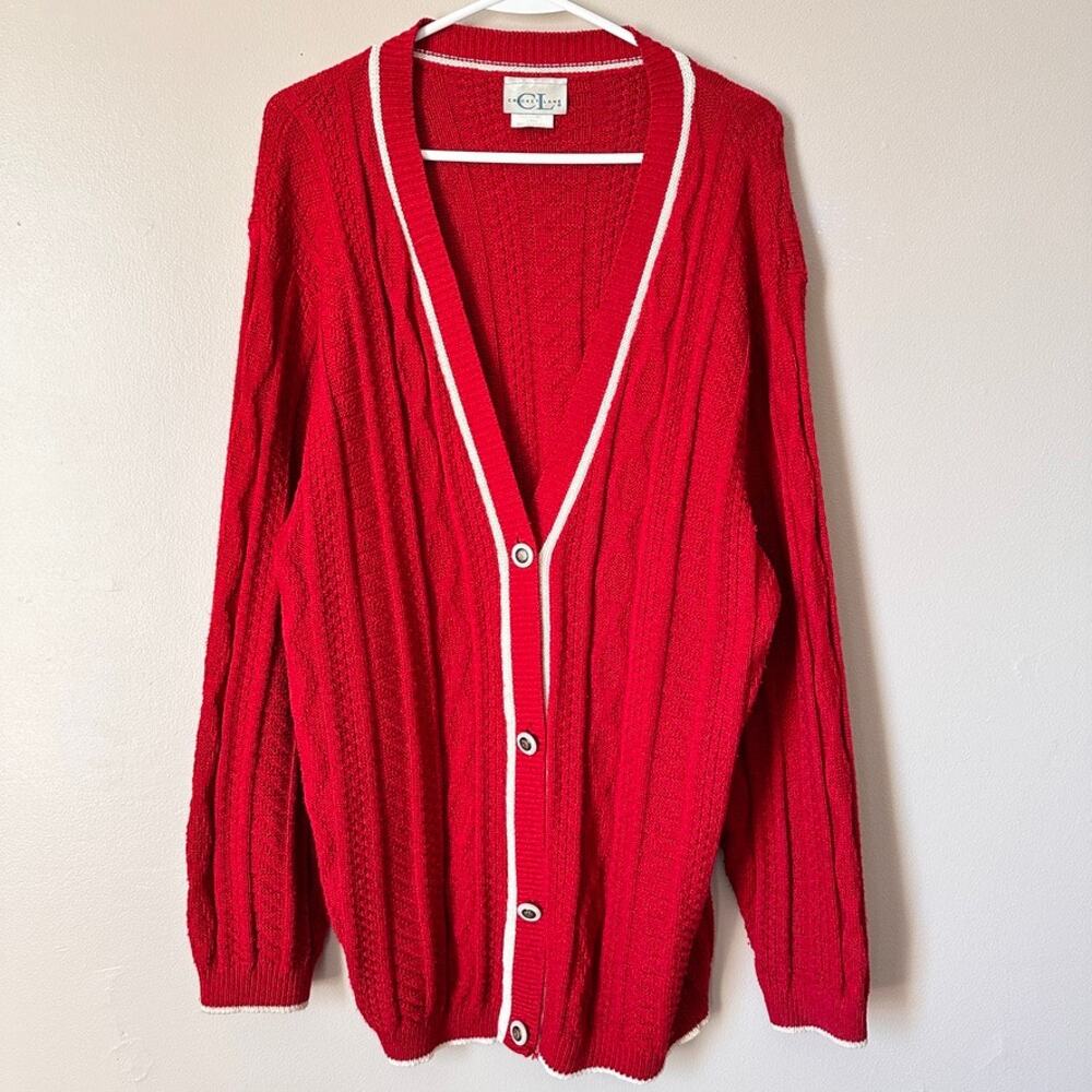 Cricket Lane Vintage Cardigan Sweater Womens Plus 20W Academic Preppy Collegiate